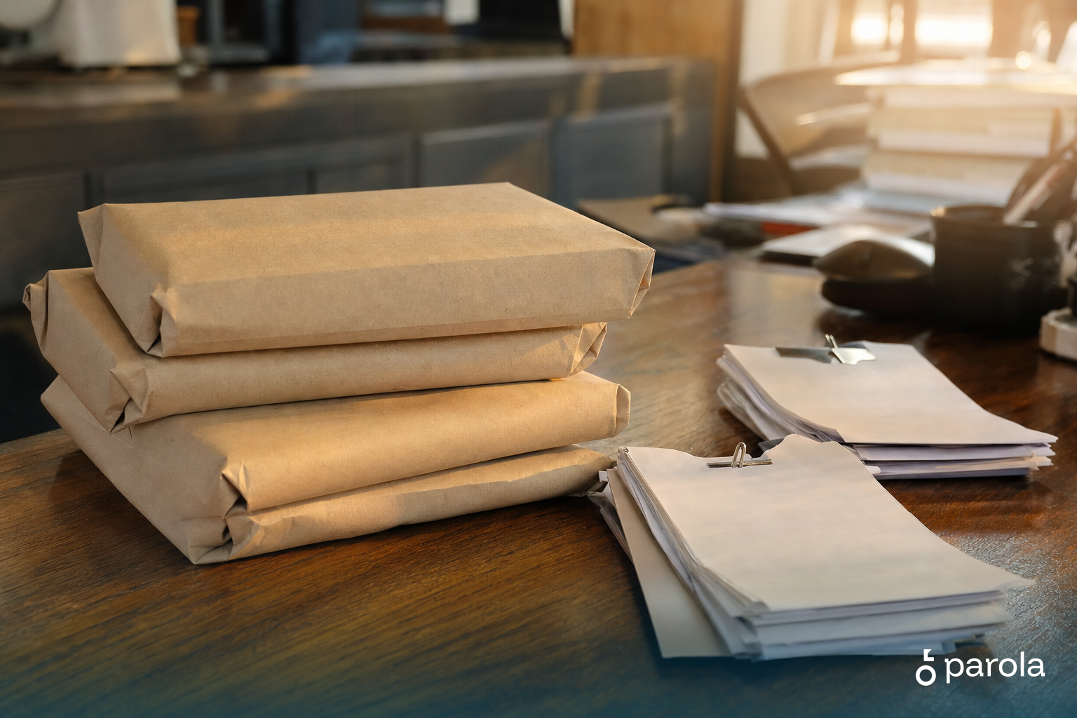 Kafe ve lokantada paket servis siparişlerini masa adisyonlarından ayıran çalışan